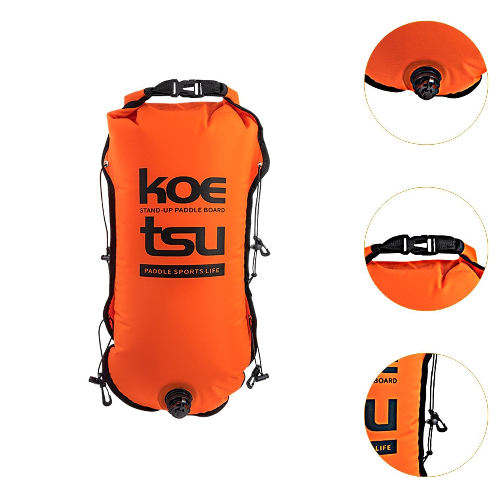 F Fityle Boya de natación Flotador de Seguridad de natación y Bolsa Seca Bolsa de Almacenamiento Impermeable de Nailon Flotador de boya de natación para Buceo