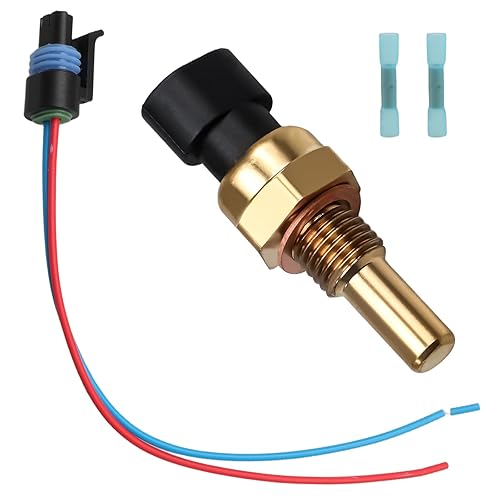 Miniatura 9 de Sensor de temperatura del refrigerante del motor, sensor de temperatura del agua ECT con arnés compatible con Chevrolet Tahoe Malibu Equinox Saturn