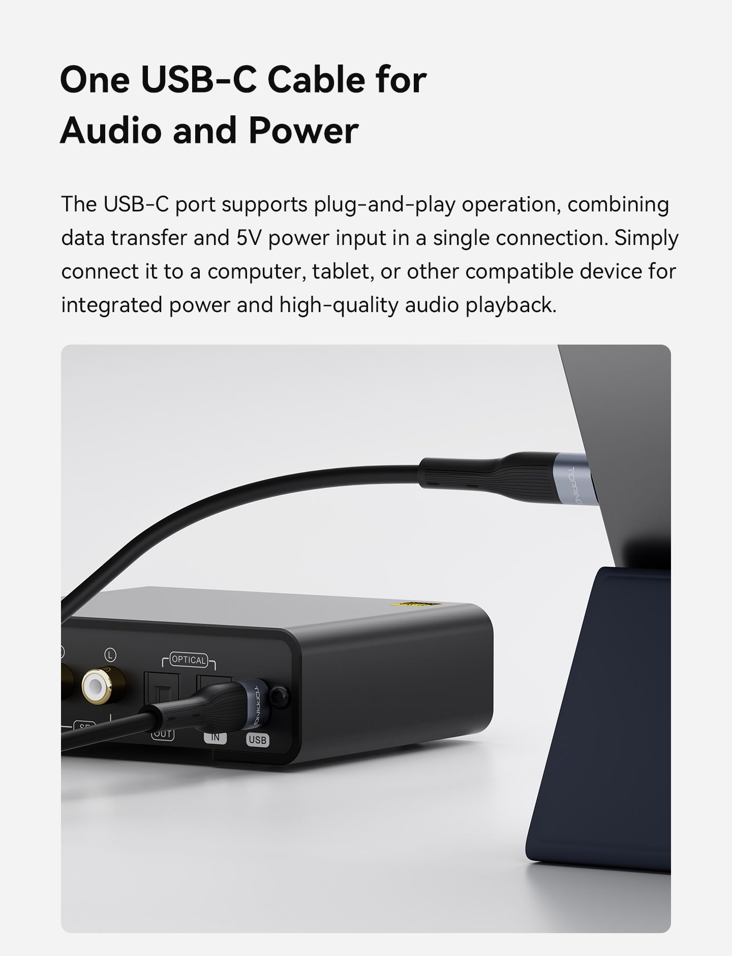 Fanmusic TOPPING DX1 II DAC et amplificateur pour casque compatible gaming avec décodeur ES9039Q2M de 3e génération, XMOS XU-316 avec télécommande (Blanc)