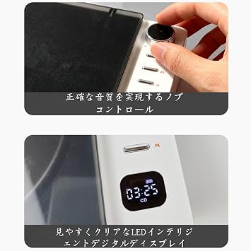 CD Player Retro Player Stylish CD Professional Support FM, USB Fiber Optic Connection, This Portable Bluetooth Music Player is Compatible for Home Use, Headphones, Suitable for Small Shop