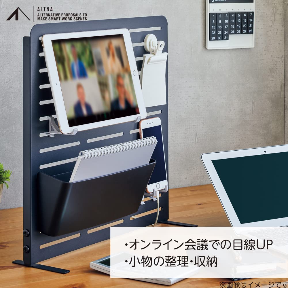 LIHIT LAB Pegboard Display Stand, Vendor Events, Craft Shows,Work Station Organizer, Accessories Organizer, Made of Steel, White (A7460-0)