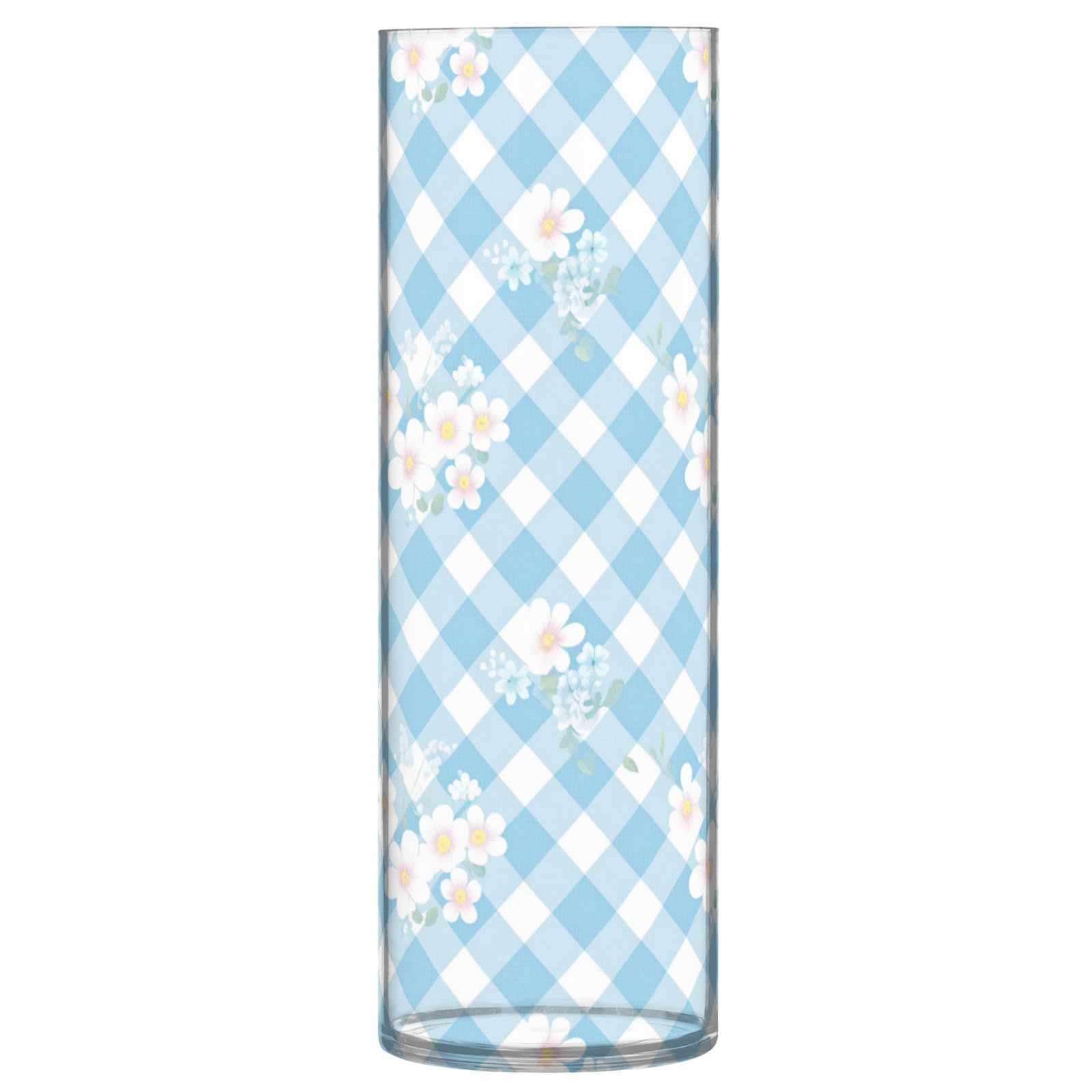 Vase transparent 30 x 10 cm cylindrique pour décoration de fête