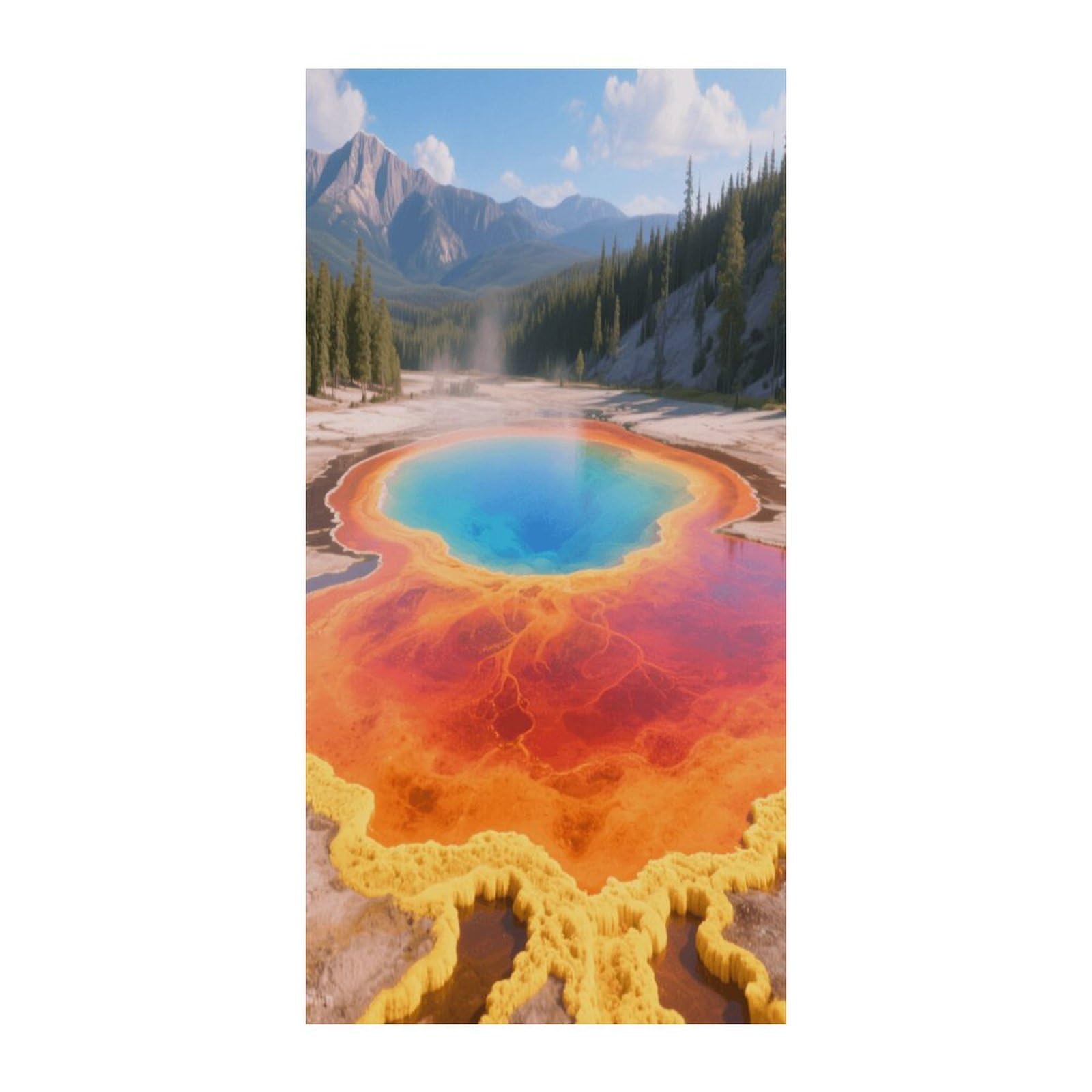 Fekiloot Style Grand Prismatic Springs Door Curtain Room Divider Curtains