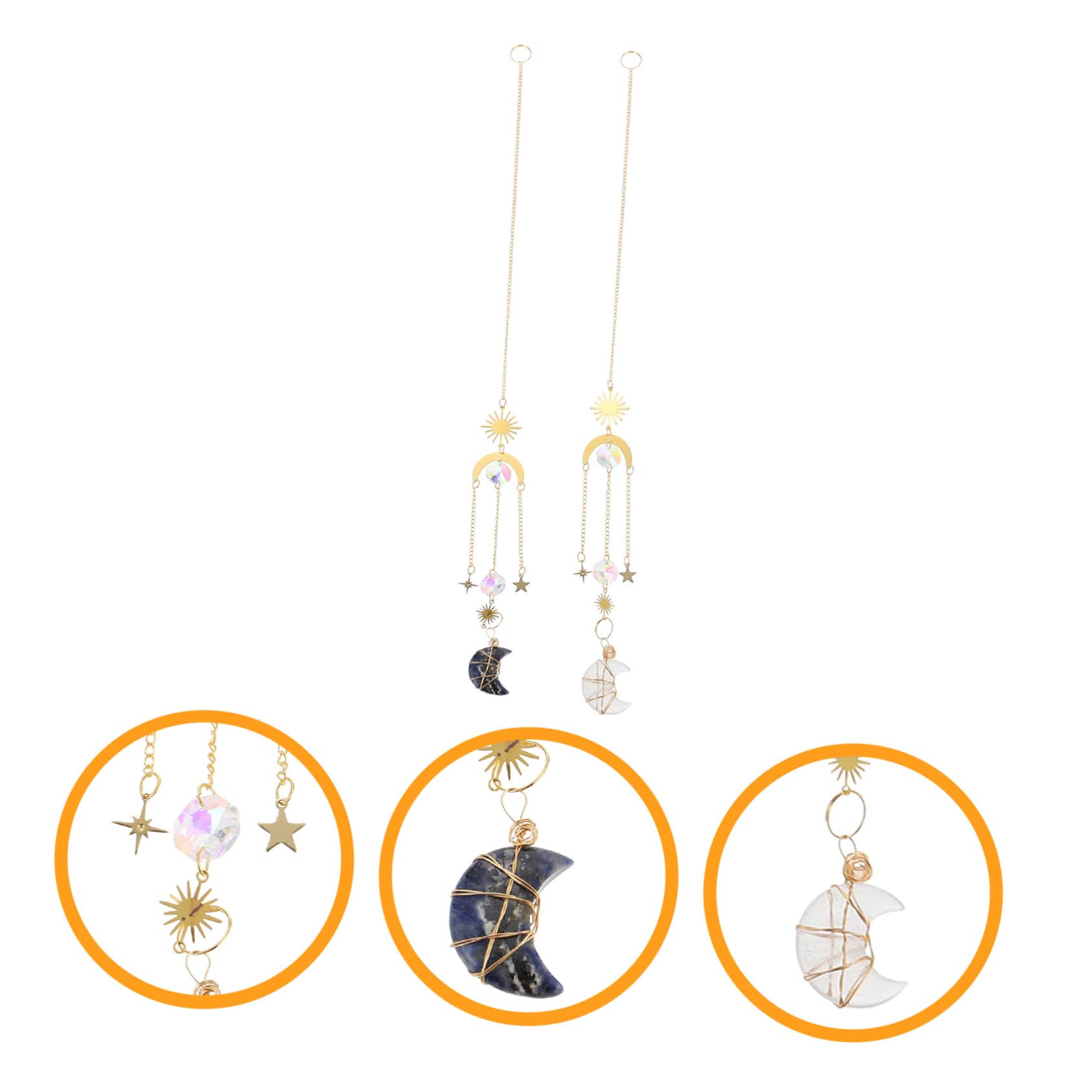 DOITOOL 5sets Mond Lampe Kit Geburten S Decke Fan Kette Decor Home Decor Hängen 2 Stücke * 5