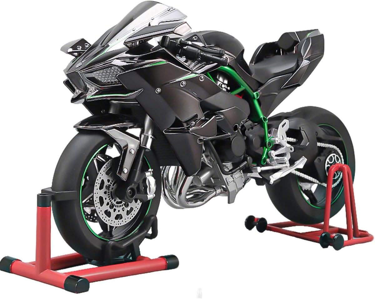 1/6 Scale Alloy Dynamic Motorcycle Model,Alloy Diecast Simulated Motorbike with Realistic Ignition, Smoke Spray, Sound & Light Effects for Adult Collectors
