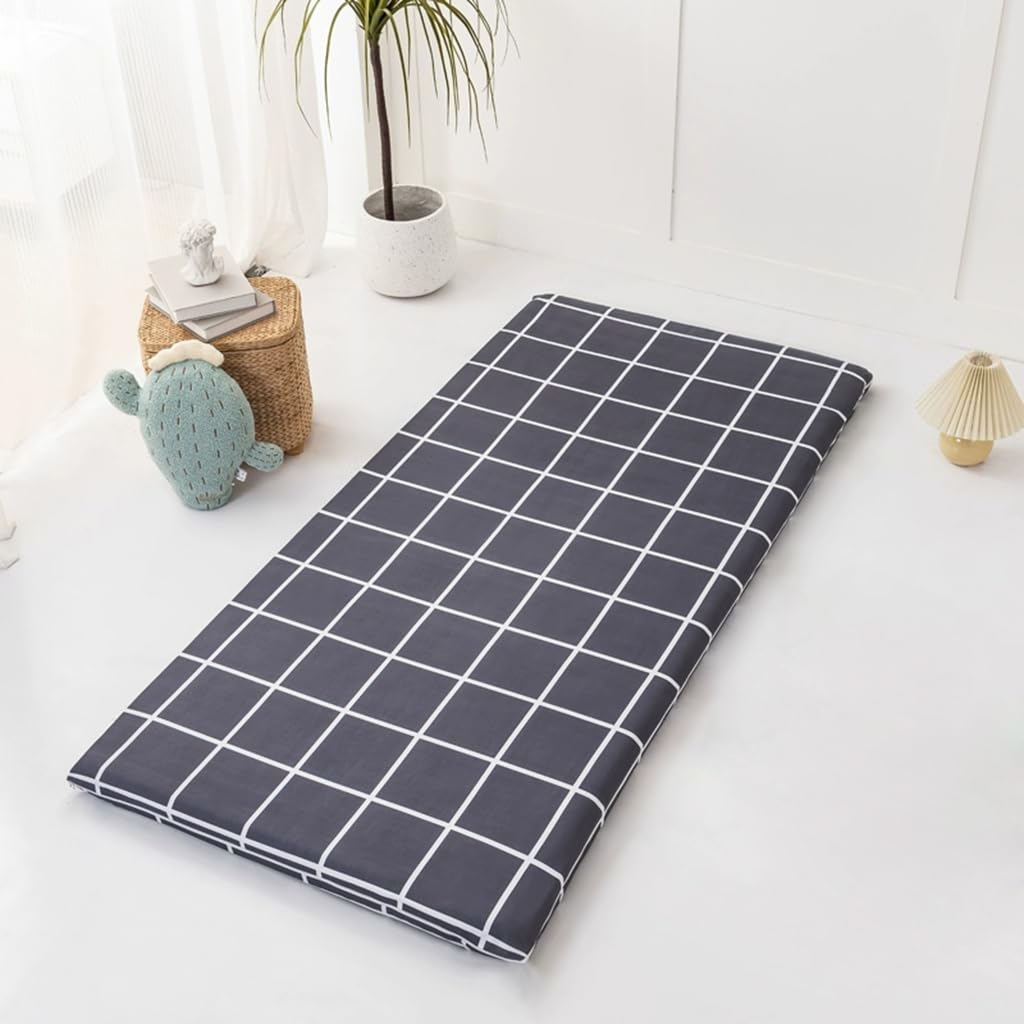 F,60 * 200CM,Giapponese Lavabile Morbido Futon Pavimento Materasso Copertura con Cerniera Completamente Chiuso Materasso Protettore, può Essere Utilizzato Anche per Copertine