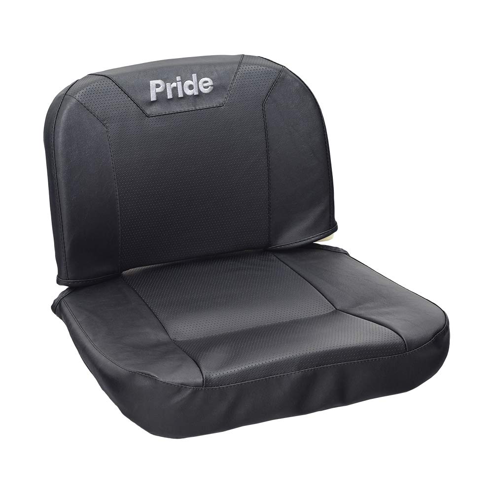 AlveyTech 17"x17" Black Textured Vinyl Seat Cover Set for Pride Revo, Sonic, Star, Victory 3, & Go-Go Mobility Scooters - Foam Cushion Inserts and Covers for Back and Base on GOGO Scooter (SET151004)