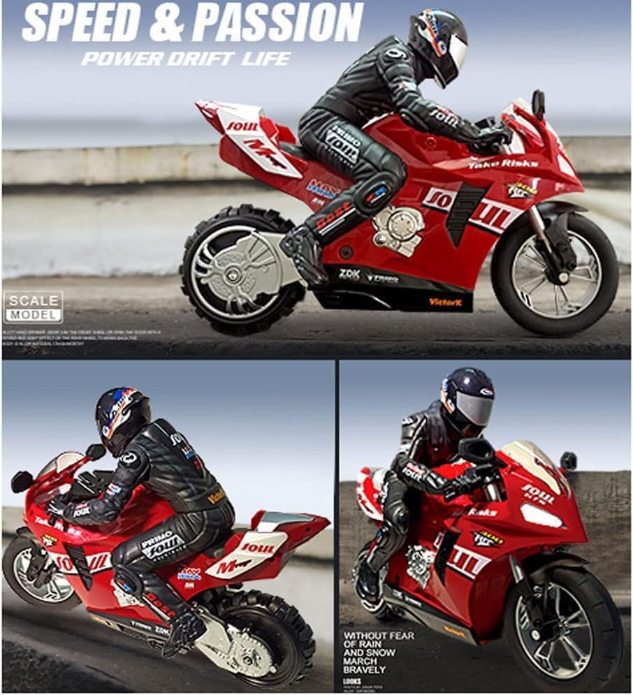 Junona Remote Control Stunt Motorcycle – 20km/h High-Speed Drift & Rotation, Off-Road One-Wheel RC Bike – Electric Toy Gift for Kids & Adults - Image 4