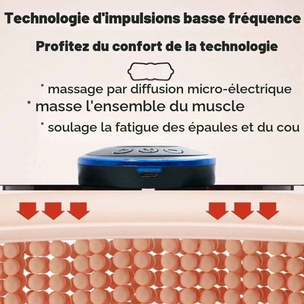Électrique Masseur d'épaule Cervical, Coussins de nuque massants, Masseur De Cou EMS, entraîneur abdominal, tissus profonds du dos, des épaules, des jambes électrostimulateur 2 Pcs