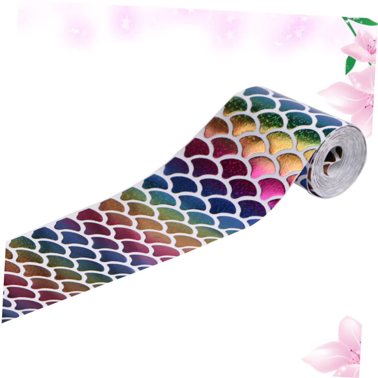 SHINEOFI 3 Rolki Wstążki Grosgrain Syreny Łuski Cekiny Kokarda Do Włosów Materiały Do ​​robienia 75mm Jardów Rzemiosło Imprezowe