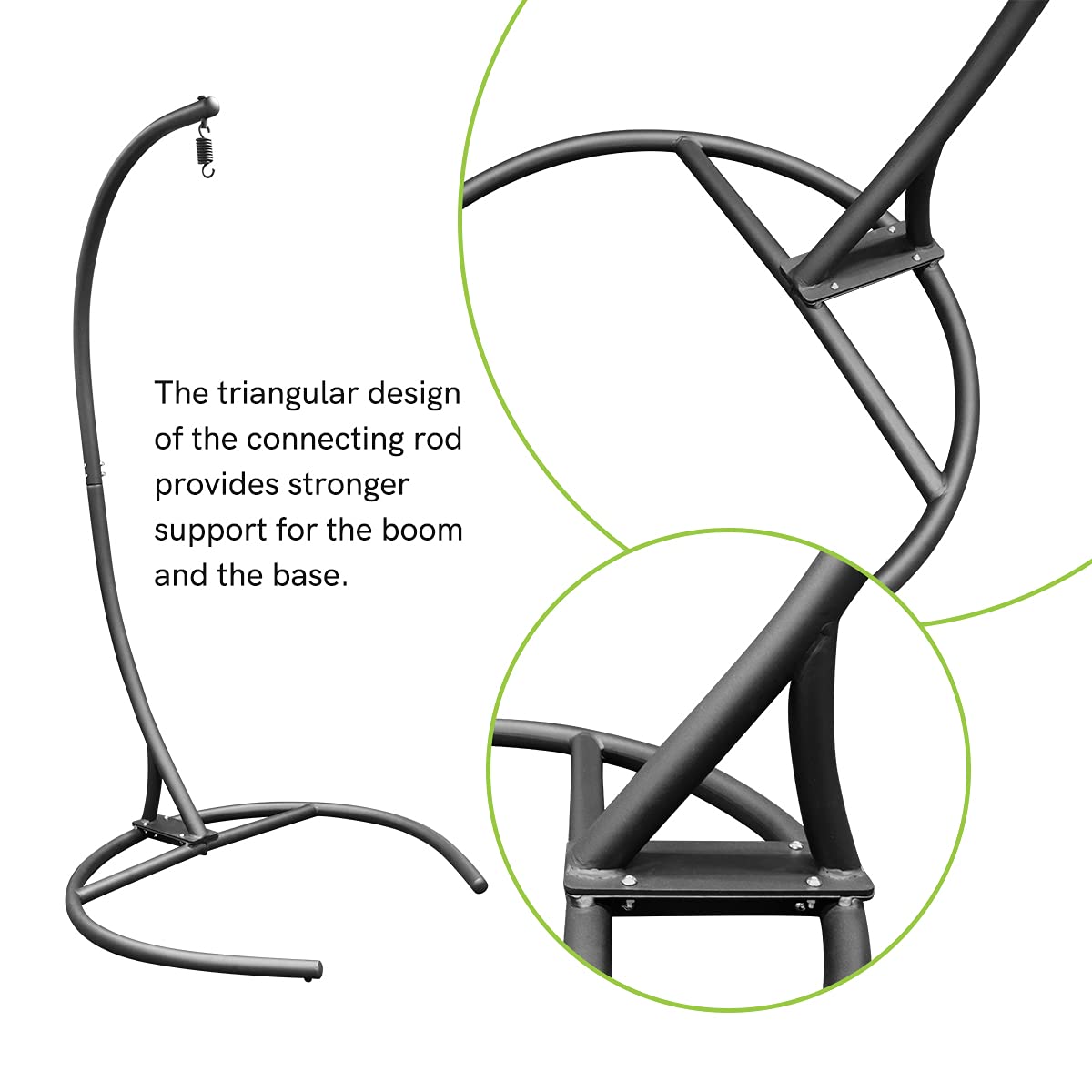 Xverycan Hanging Chair Stand, Heavy Duty Steel Swing Chair Stand, 150KG