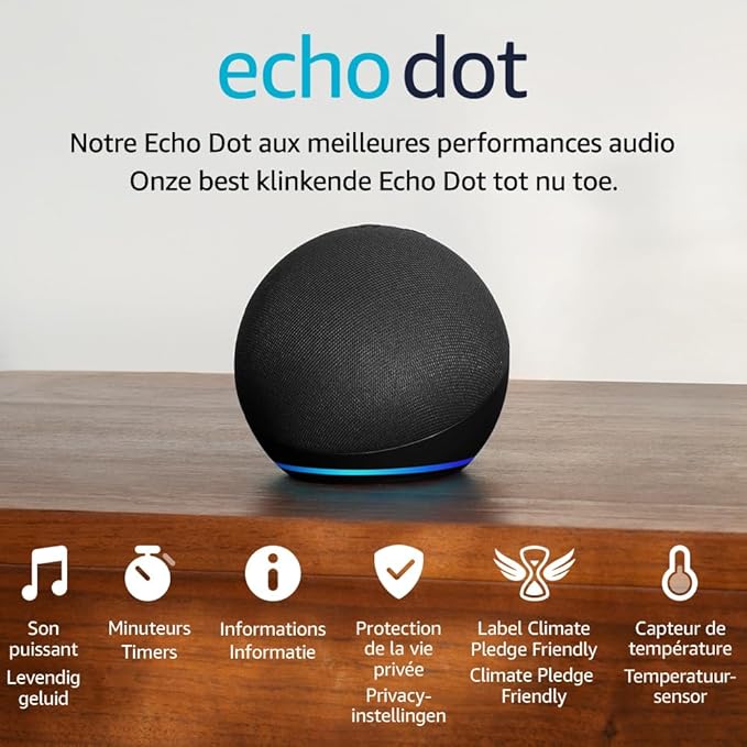 Echo Dot - Enceinte Intelligente Wi-Fi et Bluetooth avec Alexa