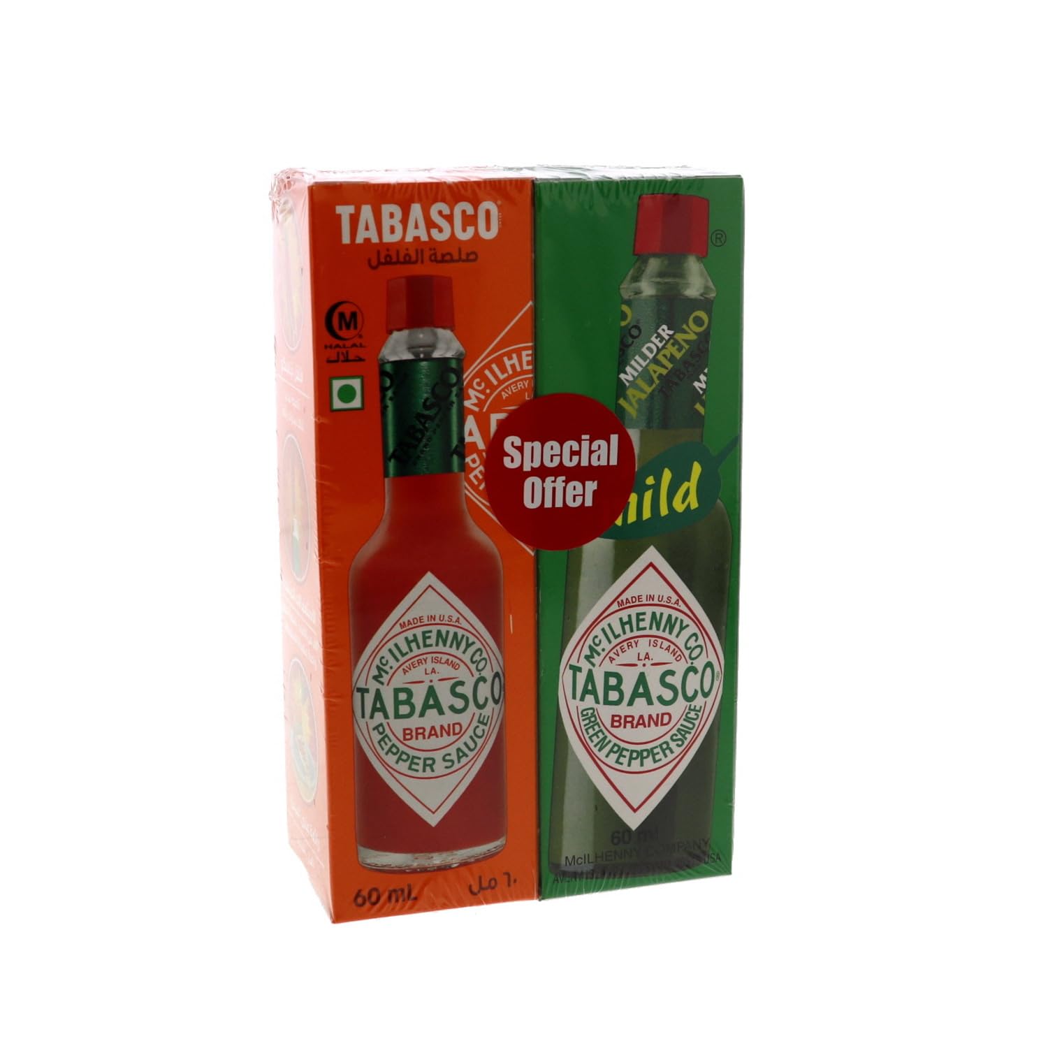 Tabasco Pepper Sauce, Assorted, 2 x 60 ml