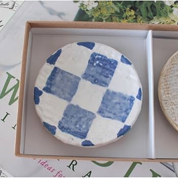 Amazon.co.jp: 豆絵皿 越前焼窯元 淡竹窯 武澤信雄作 豆皿 2枚