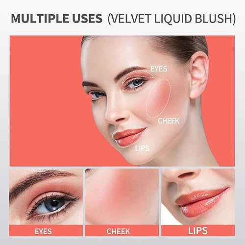 Miniatura 6 de SUMEITANG Varita de belleza líquida para rubor rubor crema suave para mejillas barra de contorno de cara con aplicador de cojín efecto de aspecto