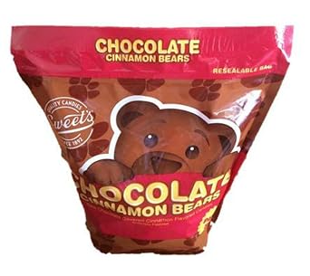 Sweet Candy Company Chocolate Covered Cinnamon Gummy Bears - Real Milk Chocolate, Gourmet Cinnamon Candy, Gluten Free Gummies for Kids and Adults, Kosher - 42 oz Resealable Bag Pack of 1