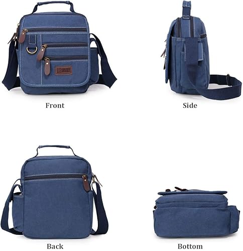 Miniatura 4 de Bolso bandolera de lona para hombre, bolso bandolera pequeño, bolso de trabajo, multifunción, vintage