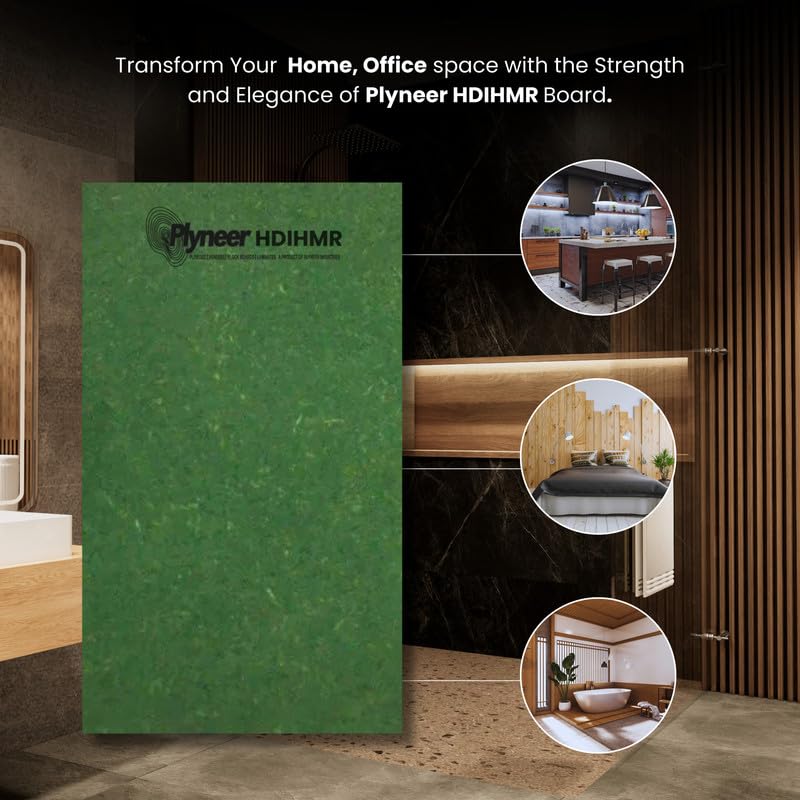 Image of Plyneer HDIHMR MDF Board - High-Density Moisture & Impact Resistant Wood for Modern Furniture & Interior Designs (14.5mm)-8ft x 4ft