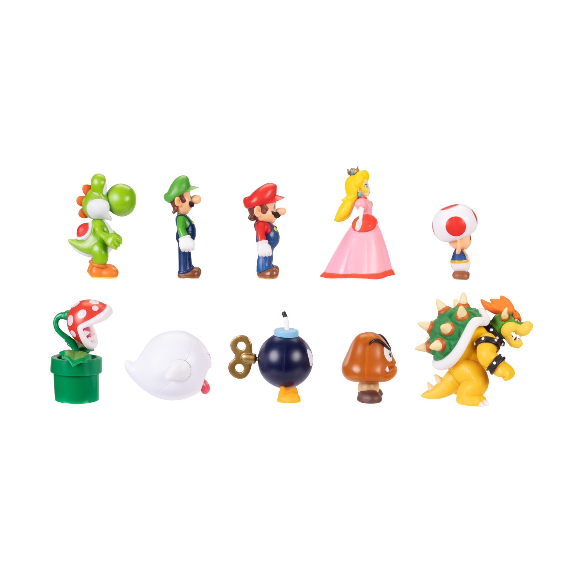 Nintendo Super Mario Figuren 10er Set Freunde und Feinde, 6,5 cm