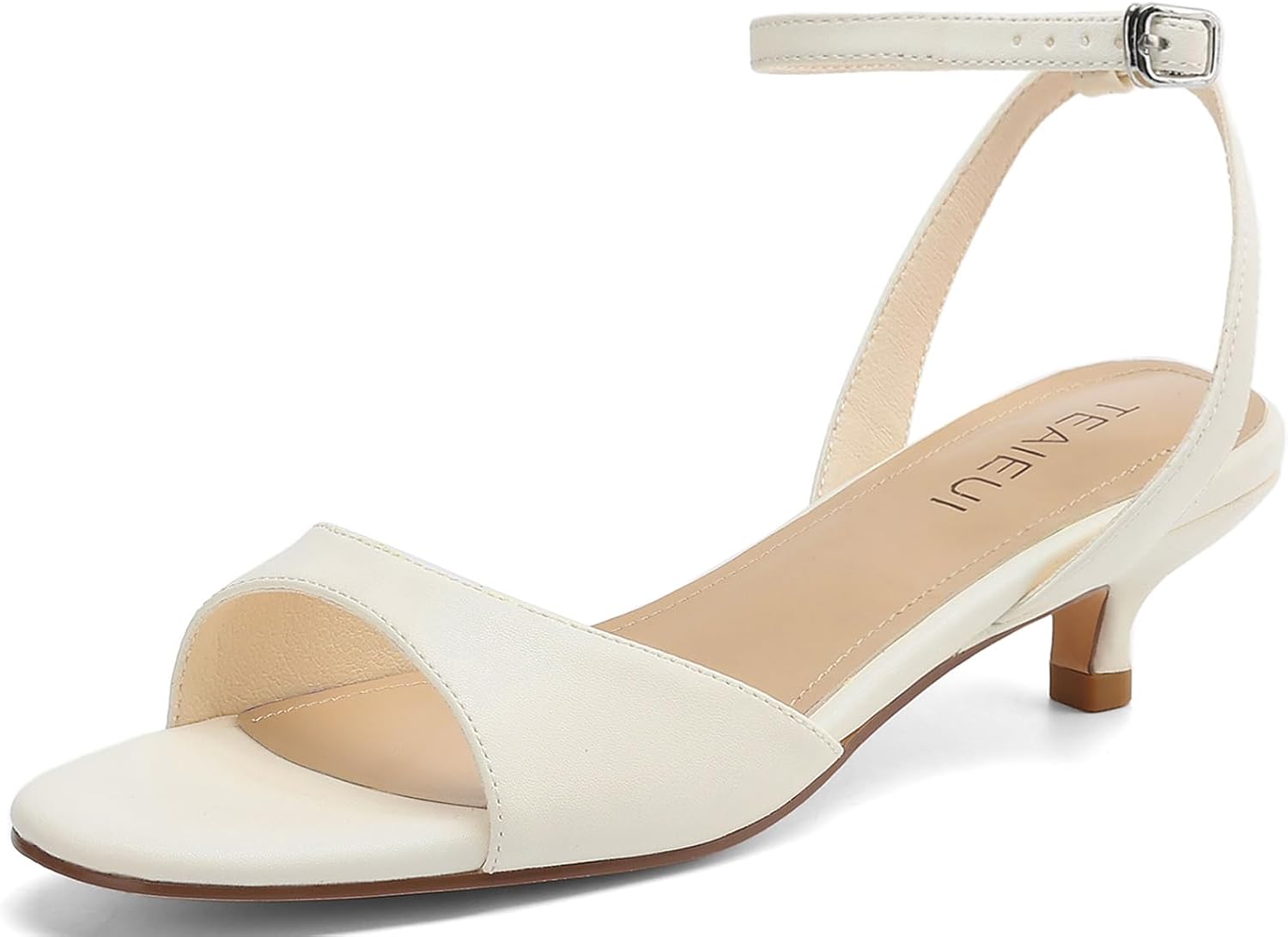 Women's Sandals - Strappy Open Toe Kitten Heels