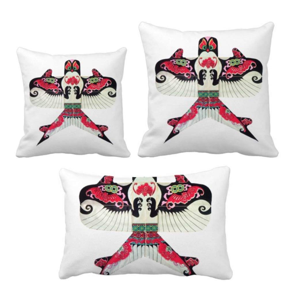Kite traditionnel motif chinois : housse et ensemble de coussins pour canapé