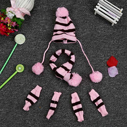 Balacoo Winter Dog Knitted Scarf Hat Set Dog Warmers Set Pet Winter Costume Doggie Winter Outfits for Dog Cat - Image 4