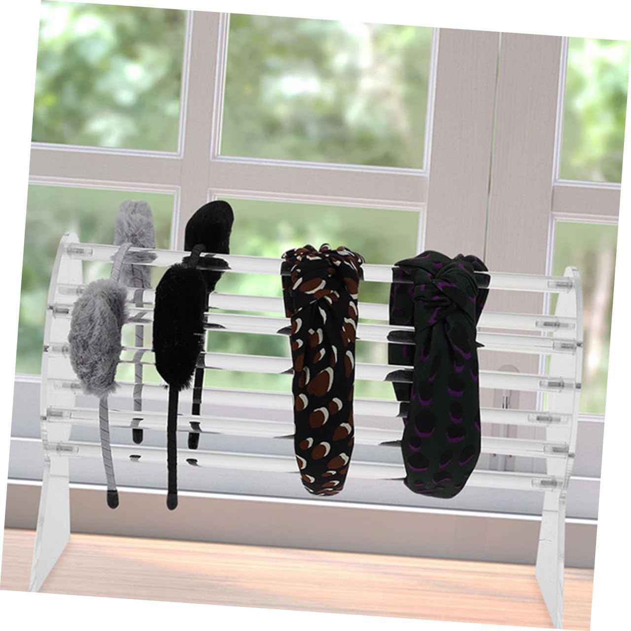 Acrylic Hairband Display Rack Headband Organizer Stand Holder for Hair Accessories