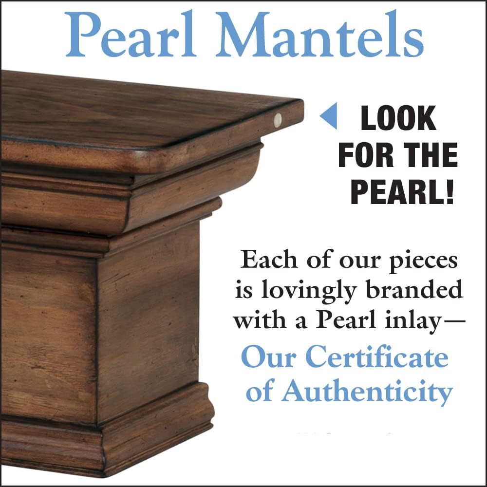 Pearl Mantels ARYB6042015 Transitional Premium Pine Wood Mantel Shelf, Lightly Distressed Chestnut Finish, 60" L x 9" D x 9" H, The Perfect Compliment to Your Hearth and Home
