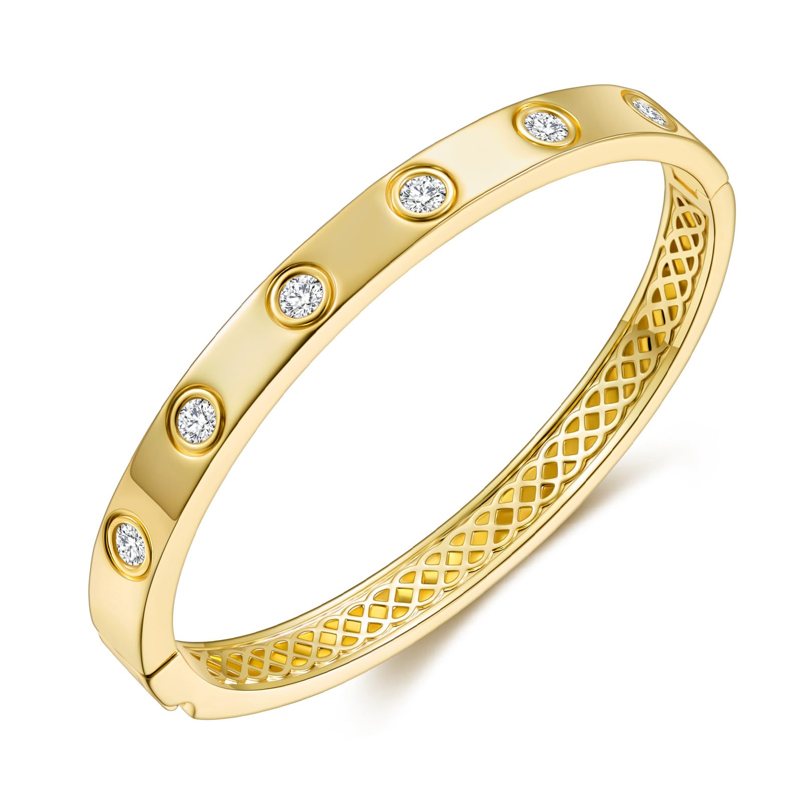 Moissanite Infinity Knot Bangle