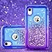 JAKPAK Case for iPhone XR Case Glitter Bling Sparkle for Girls Woman iPhone XR Case Heavy Duty Shockproof Full Body Protective Shell Hard PC Bumper and TPU Back Cover for iPhone XR 10R Blue Purple