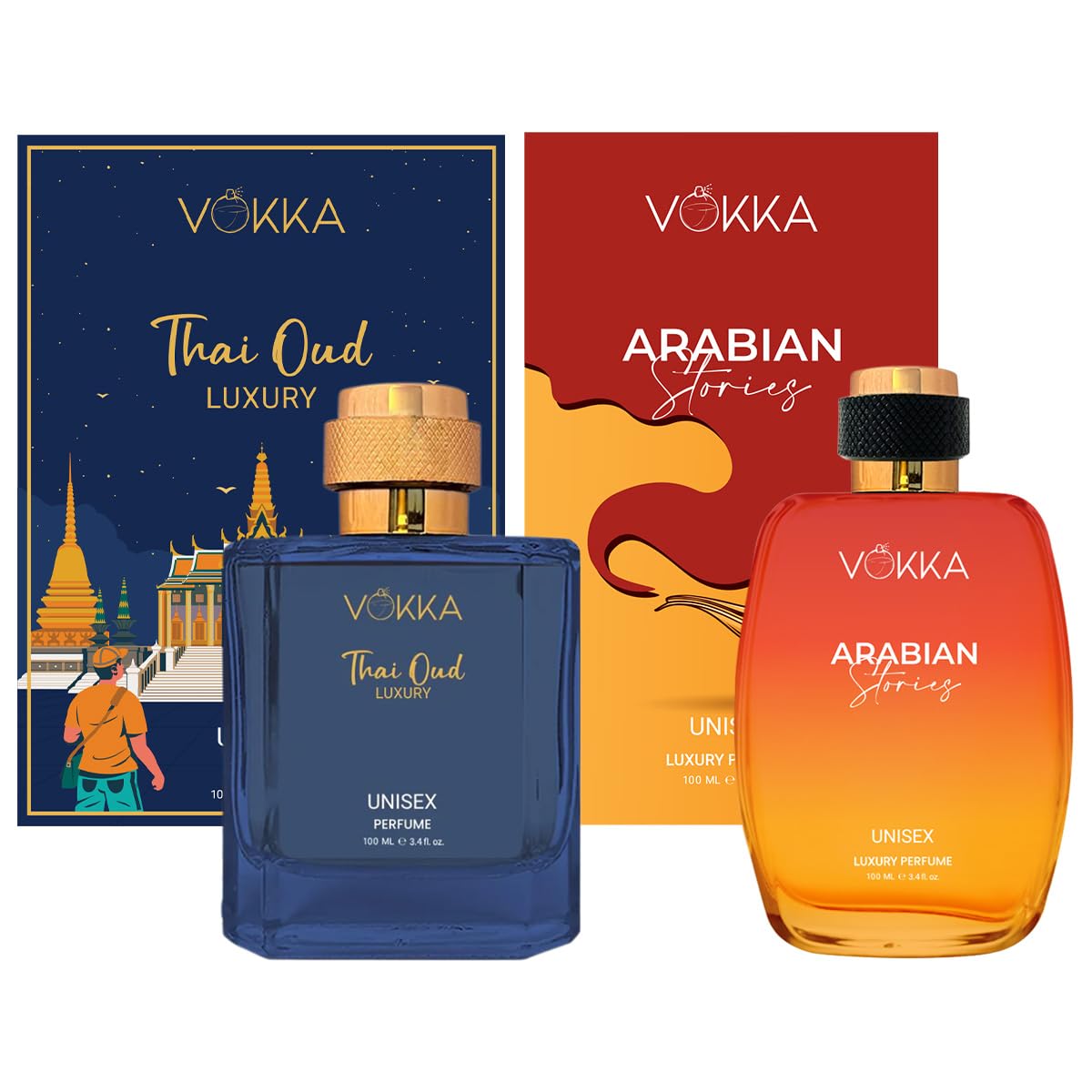 VOKKA Thai Oud & Arabian Stories 200 ml | Pack of 2 x 100ml Unisex Luxury Long Lasting Arabian Perfume Gift Set For Men And Women | Woody & Fruity Musky Eau De Parfum | Notes: Agarwood, Spices-picture-25