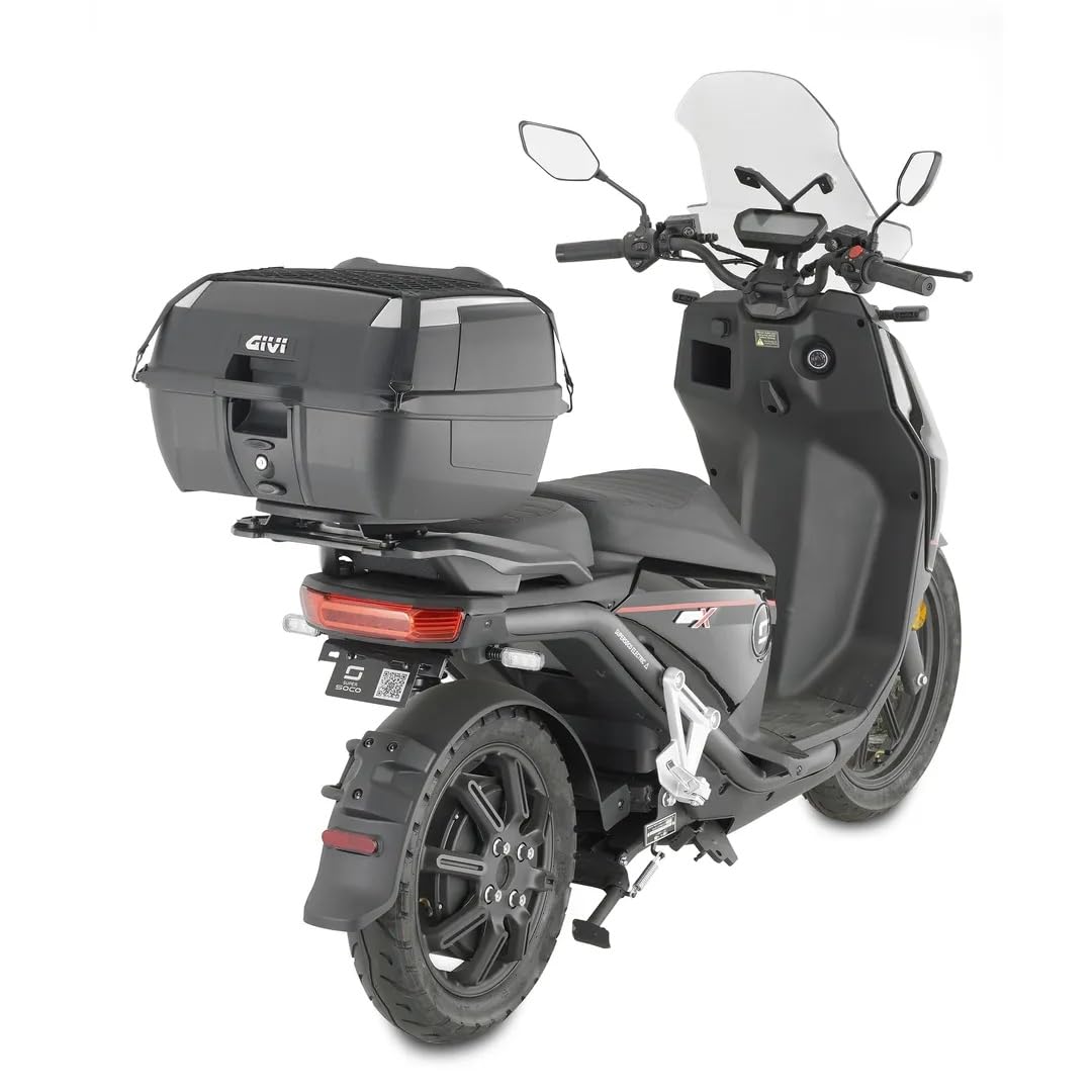 Maleta para moto Baúl B45 B45+ Top Case, 45 litros, placa universal Monolock con respaldo incluido