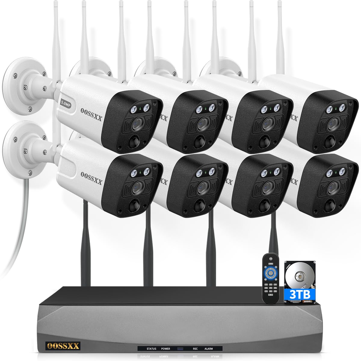 OOSSXX 5MP Wireless Security Camera System