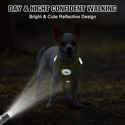 Miniatura 174 de BEAUTYZOO Juego de arnés y correa para perro, arnés reflectante para perro, sin tirones, sin estrangulamiento, para perros pequeños, medianos