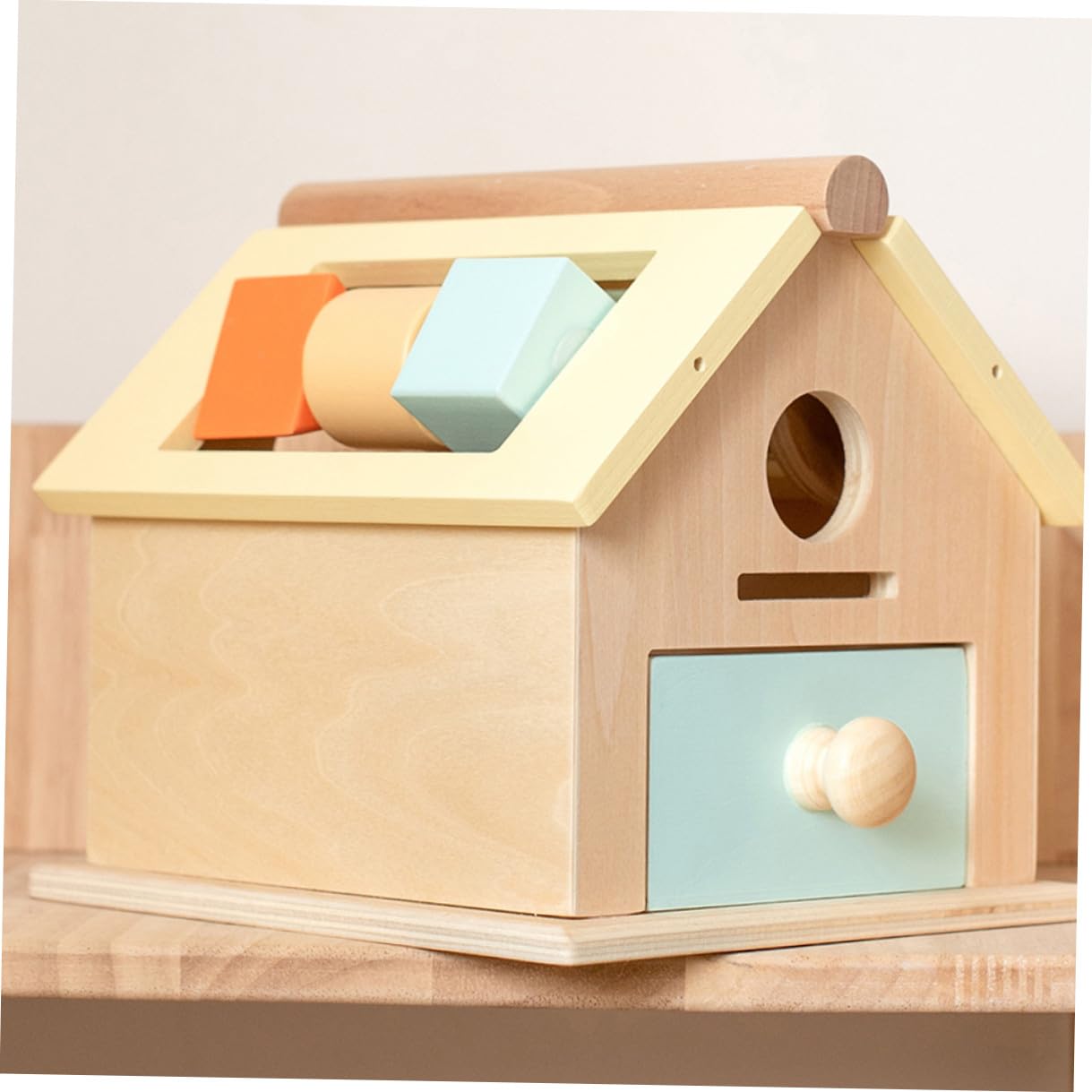 SUPVOX Juguete Educativo Montessori para Niños de 1 a 3 Años, Caja de Madera para Concentración y Entrenamiento Lógico en Educación Temprana