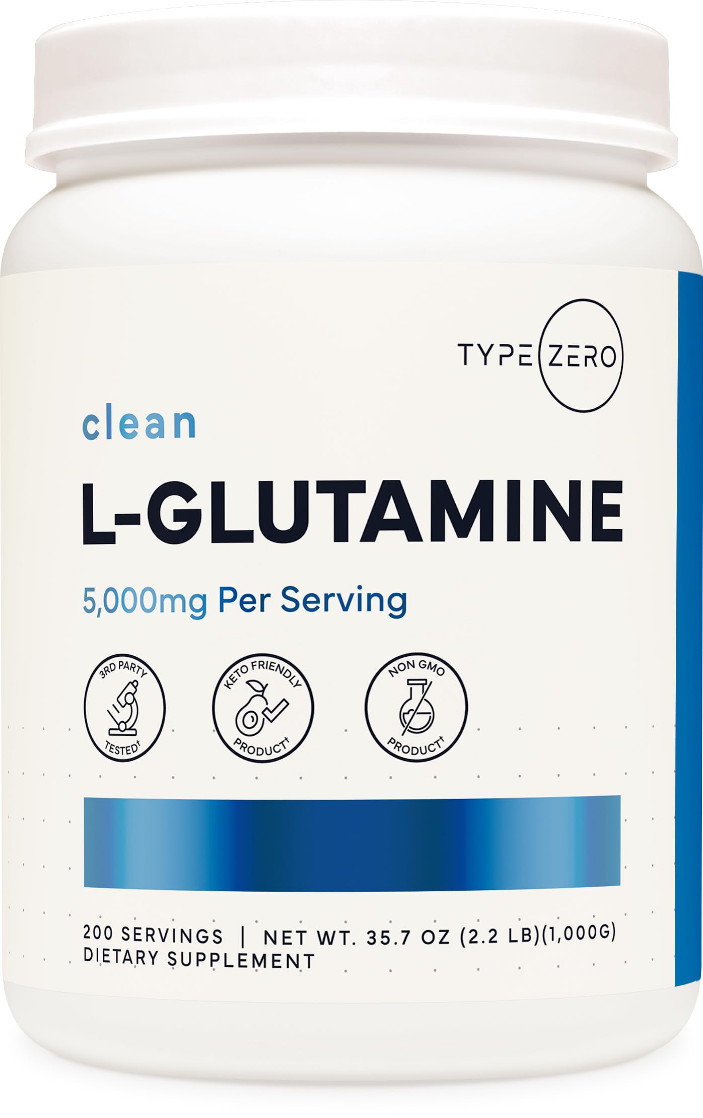 L Glutamine Powder, 200 Servings of 5000mg - 6 Month Supply, for Gut Health, Gastrointestinal Lining Support & Recovery for Women/Men - Vegan, Gluten Free, No Fillers, Unflavored