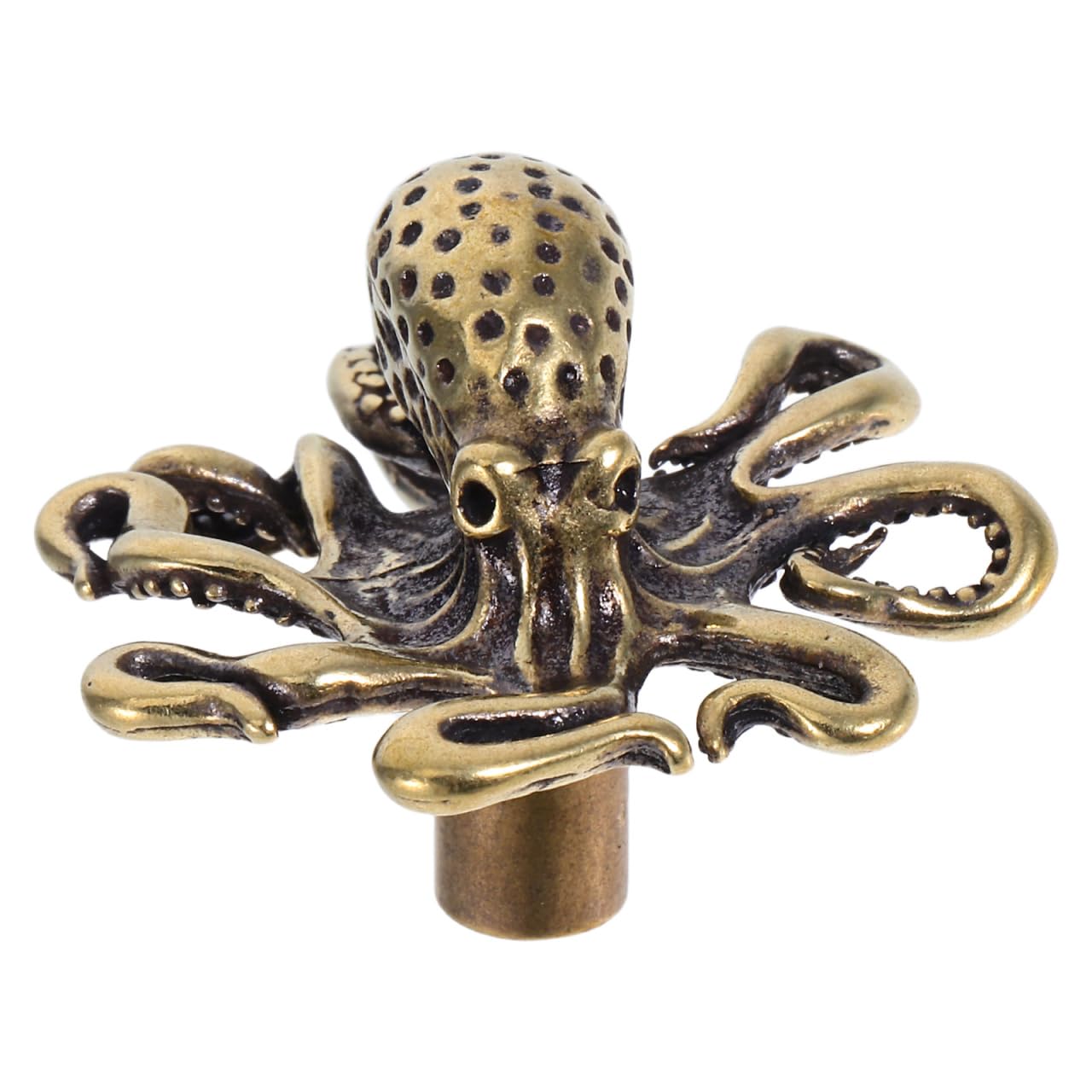 jojofuny Vintage Octopus Cabinet Knobs Nautical Brass Door Pulls Marine Animal Furniture Handles for Dresser Wardrobe Cupboard Home Furniture Decoration