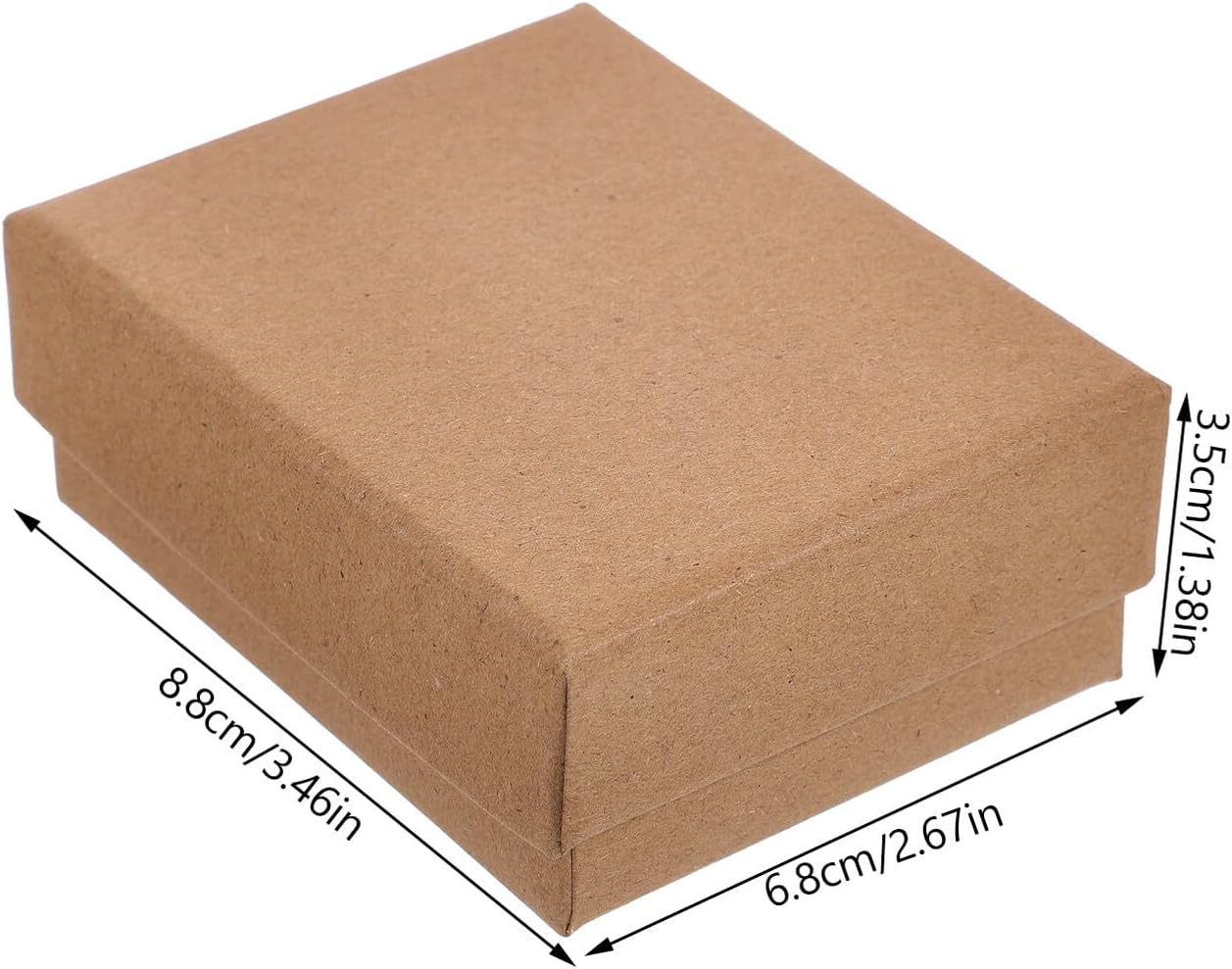TEHAUX 12pcs Small Kraft Jewelry Boxes for Bracelets Necklaces Cardboard Jewelry Storage Packaging Boxes 8x6.5x3.3cm Reusable Organizer for Travel image 2