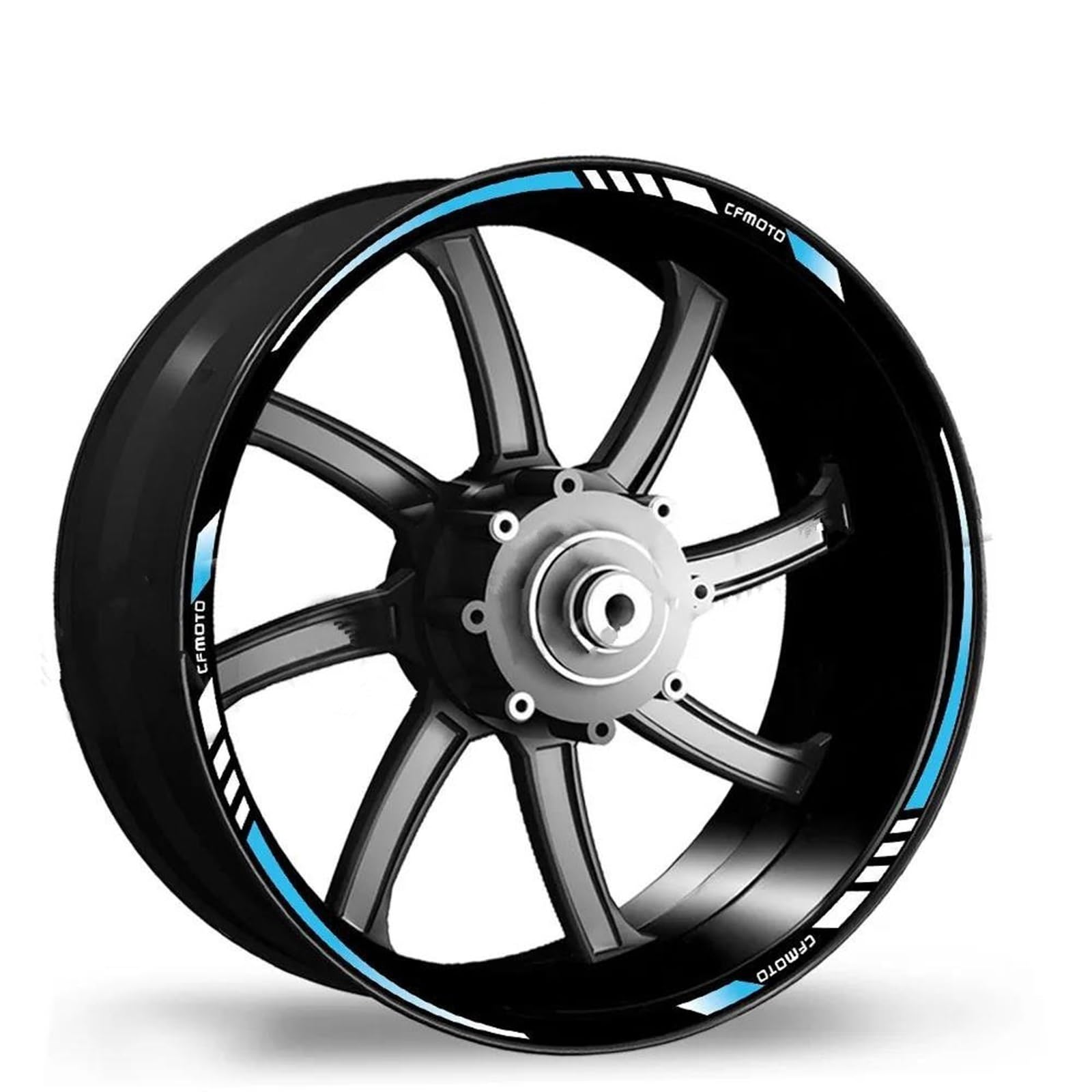 Stickers Motorcycle Reflective Rim Edge Stripes Wheel Stickers for 400NK 400GT 650NK 650GT 650MT(Blue-a)