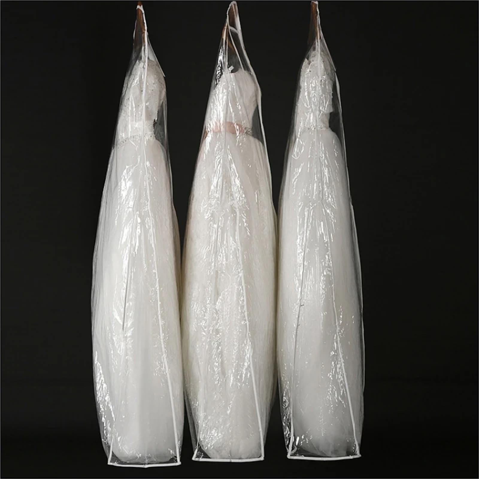 3pcs Transparent Solid For Wedding Dress Cover Extra Large Waterproof Pvc Clothing Garment Bags Para Ropa(1.8M)
