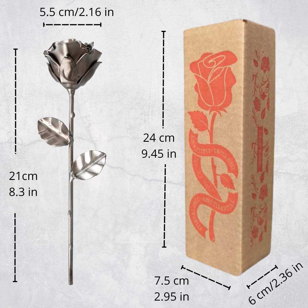 Forging Art Bcn® Rosa Eterna in Ferro Forgiato a Mano (Bronzo)