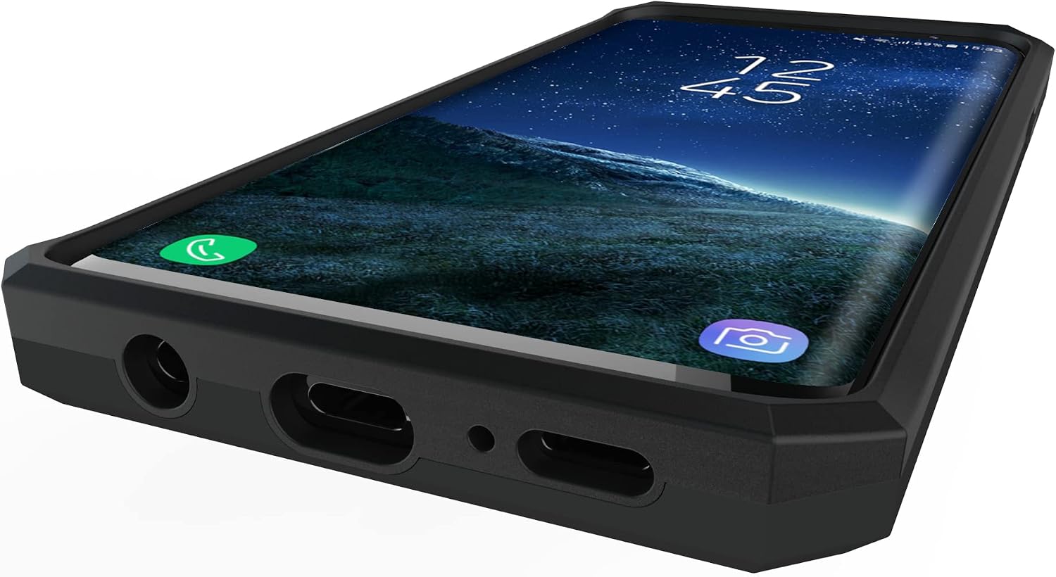 Kitoo Designed for Samsung Galaxy S9 Plus Case with Kickstand, Military Grade 12ft. Drop Tested - Black