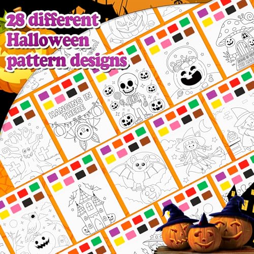 Image of Yeolepor Halloween Crafts for Kids Toddlers Paint with Water Book & Sticker