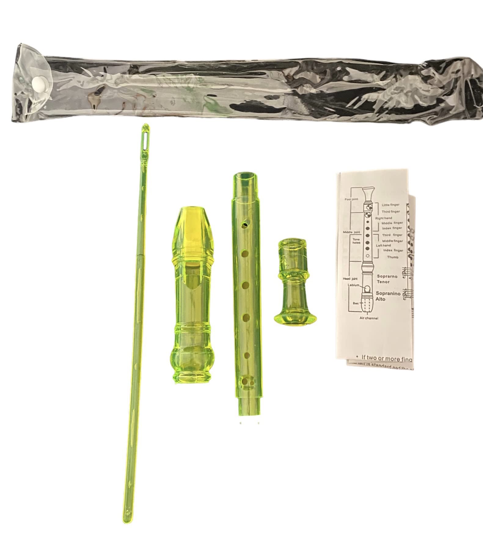 Image secondaire de Flûte Soprano GMM en Trois Pièces pour Débutants avec Étui et Brosse