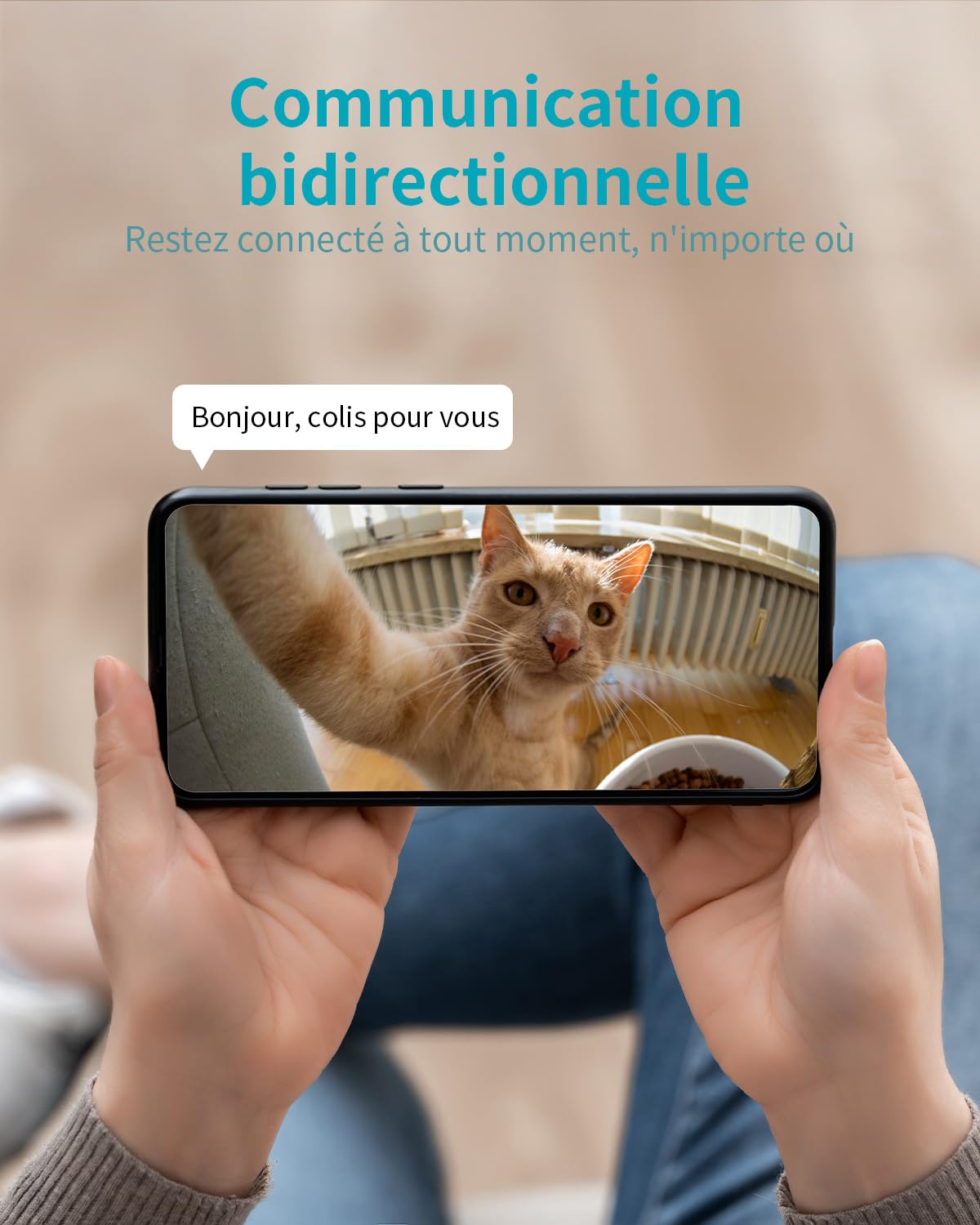 2.5K(4MP) Caméra Surveillance WiFi Intérieure Caméra Pan/Tilt à 360° Maison avec Détection Humaine Intelligent Sirène Audio Bidirectionnel Vision Nocturne Couleur Compatible Alexa pour Bébé/Chien