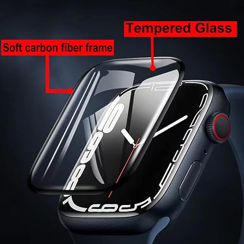 Miniatura 6 de ZPIAR Paquete de 2 protectores de pantalla de vidrio templado para Apple Watch Series 789 de 1.614 pulgadas, 1.772 pulgadas, cobertura de pantalla