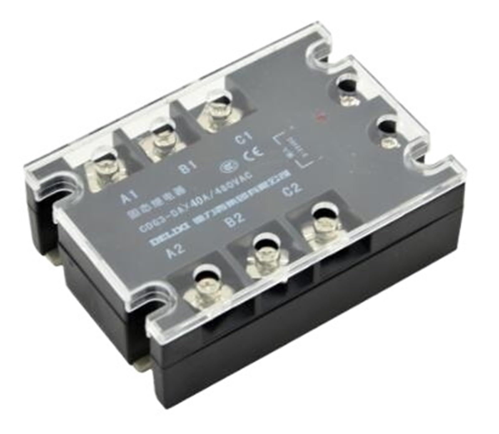 Relais statique triphasé CDG3-DA 40A avec témoin LED haute visibilité