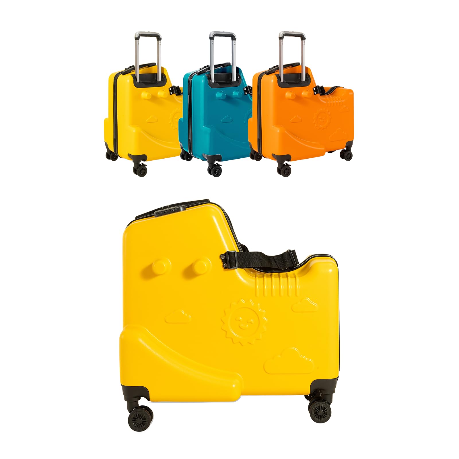 新品未開封 Glowturn キッズキャリー マリーゴールド スーツケース Amazon | [Glowturn] 子供が乗れるキッズキャリー キャリーケース