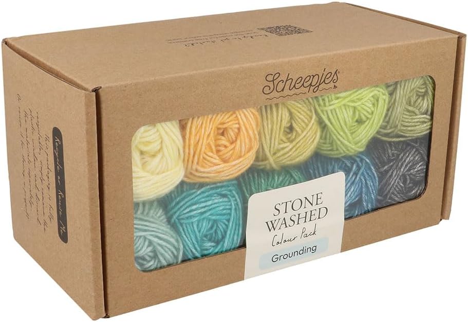 Scheepjes Stone Washed Color Pack, 10 x 25 g – Grounding