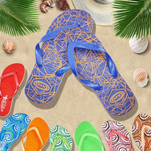 Men's Quick-Dry Flip Flops – Lightweight Beach Sandals with Non-Slip Sole, Abstract Pattern Thong Slippers for Summer, Pool, Outdoor Use4